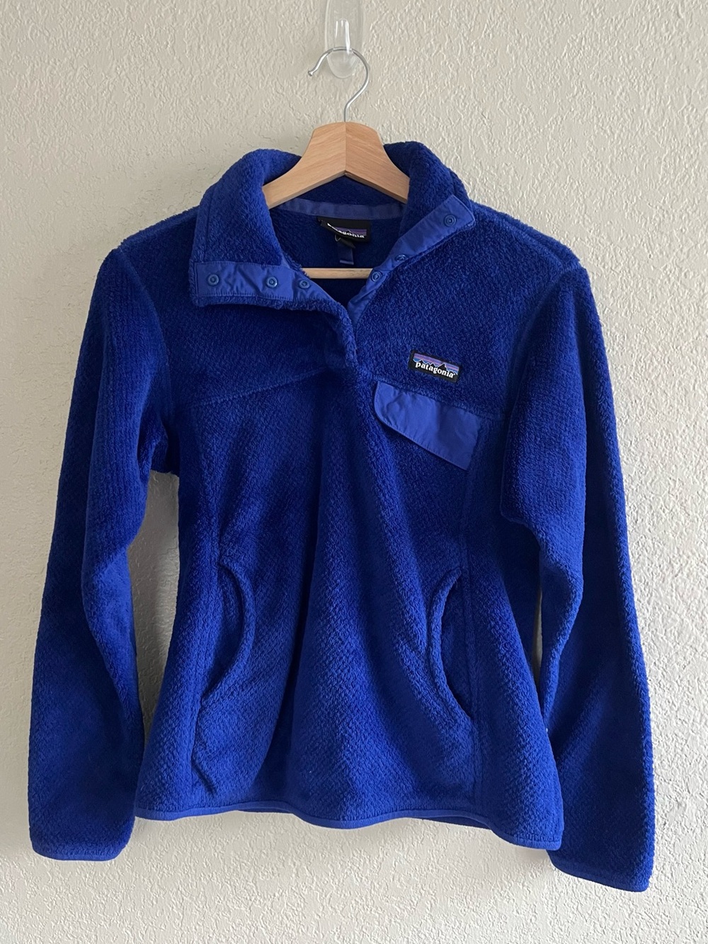 Patagonia Re-Tool Snap-T Pullover Fleece Jacket Royal Blue Size Small